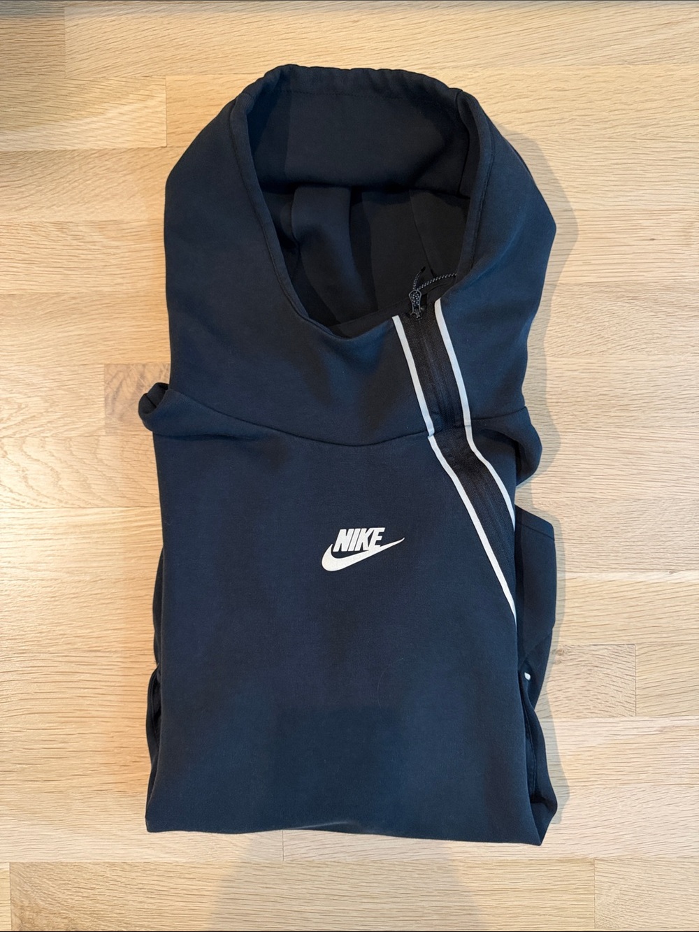 Nike Tech Fleece Pullover Hoodie 1/4 quarter shoulder zip (Men’s, Black)